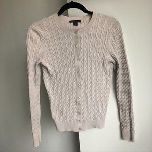 2 for 20 / Tommy Hilfiger Beige Cableknit Button Front Cardigan Size S